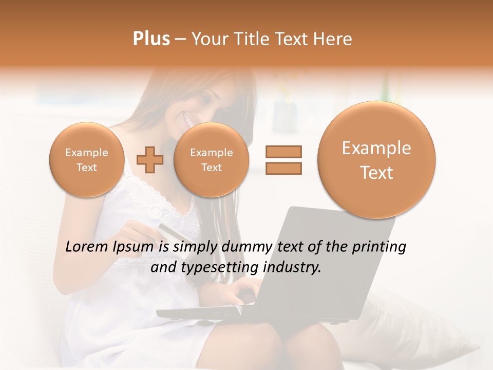 Connected Internet Female PowerPoint Template