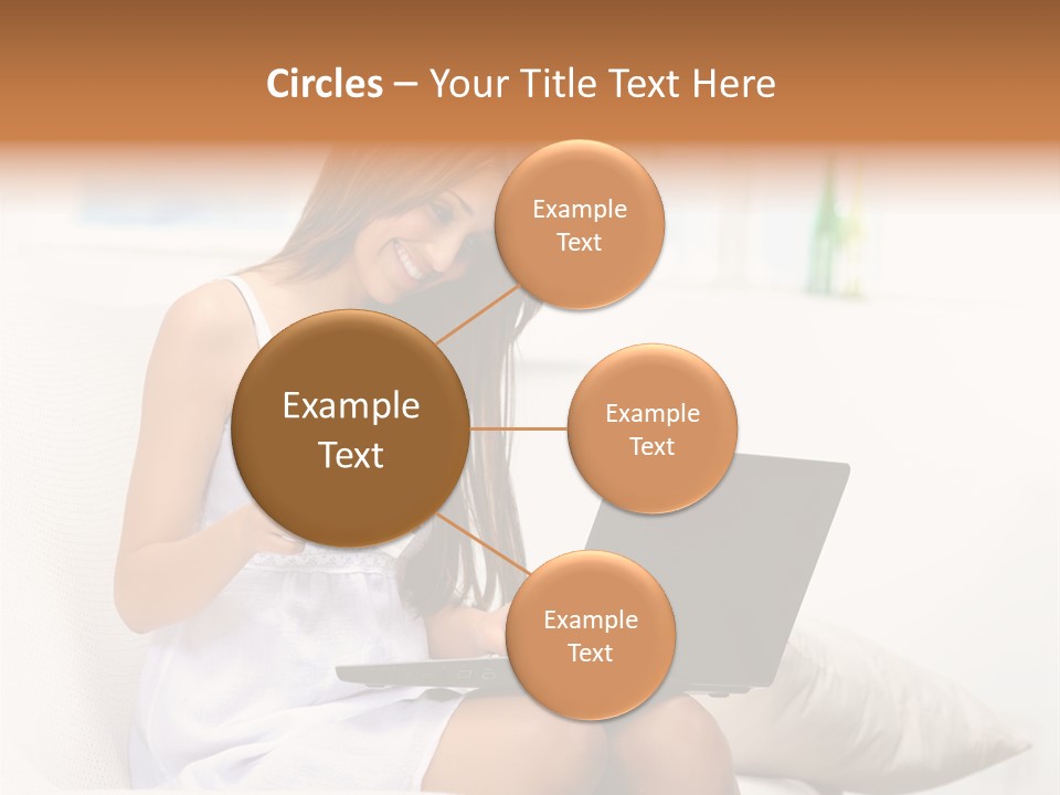 Connected Internet Female PowerPoint Template