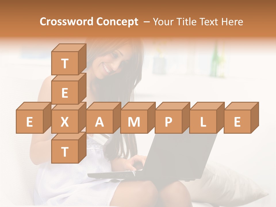 Connected Internet Female PowerPoint Template