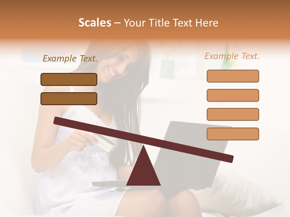 Connected Internet Female PowerPoint Template
