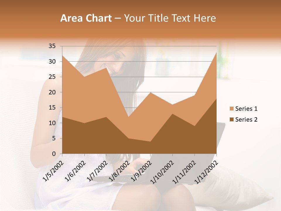 Connected Internet Female PowerPoint Template