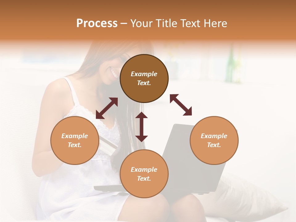 Connected Internet Female PowerPoint Template