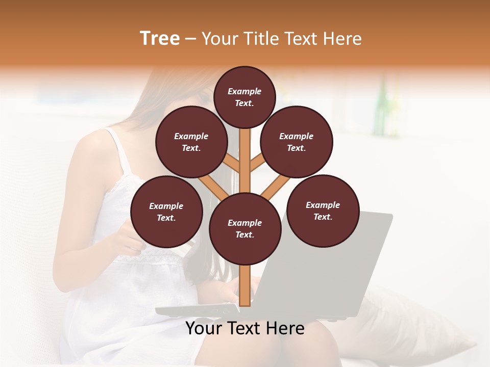 Connected Internet Female PowerPoint Template