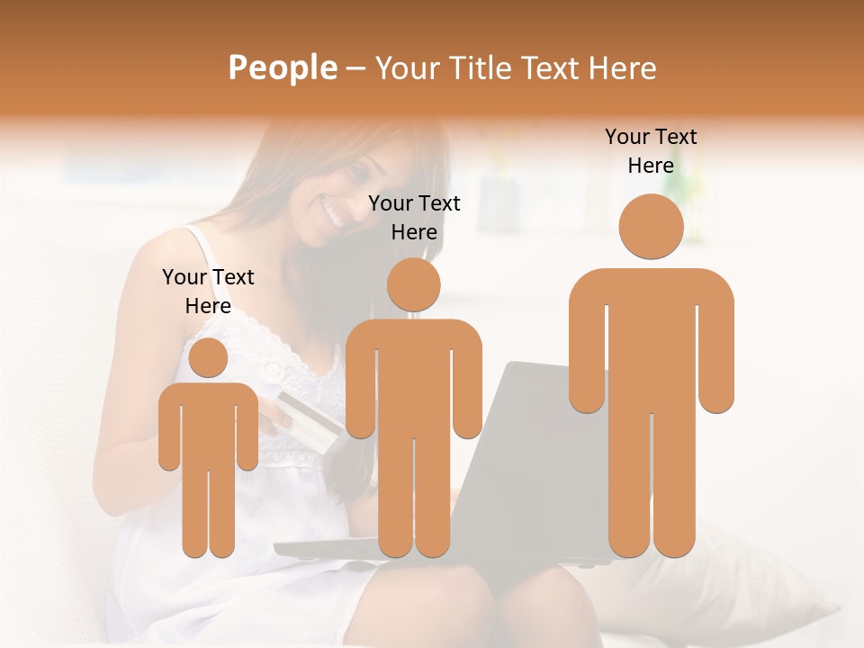 Connected Internet Female PowerPoint Template