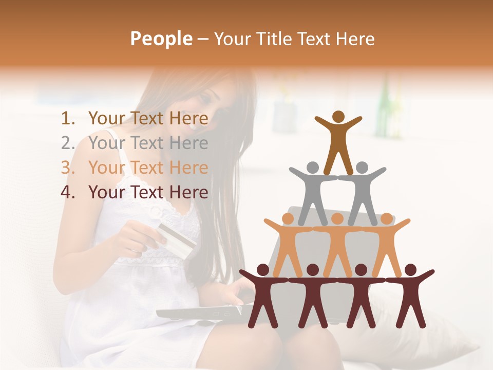 Connected Internet Female PowerPoint Template