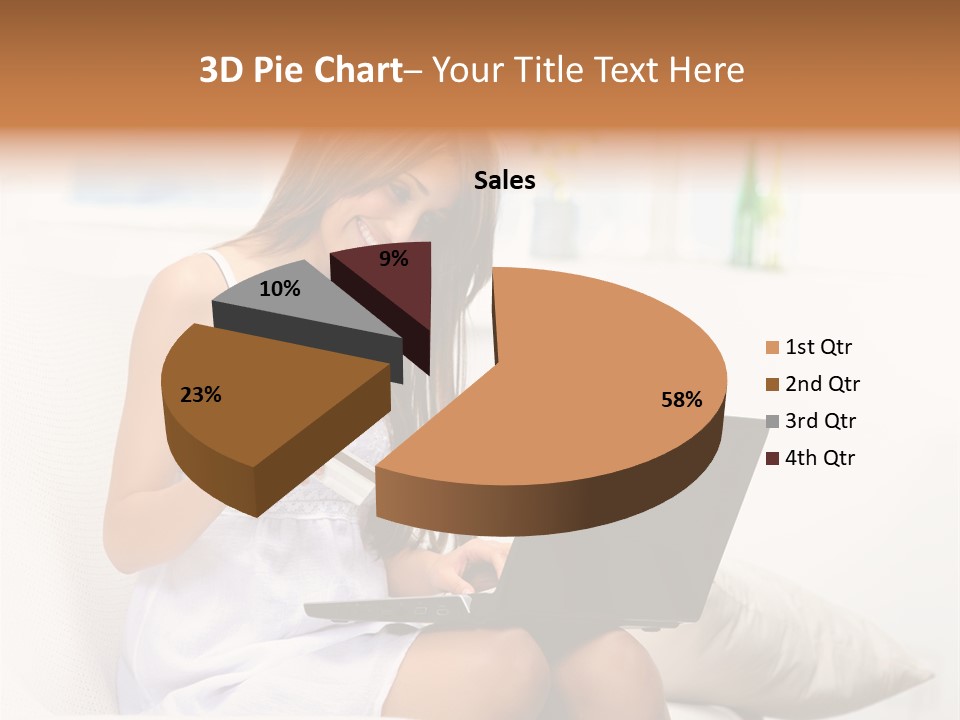 Connected Internet Female PowerPoint Template