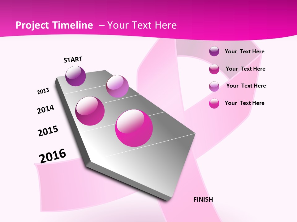 Symbol Shadow Pink PowerPoint Template