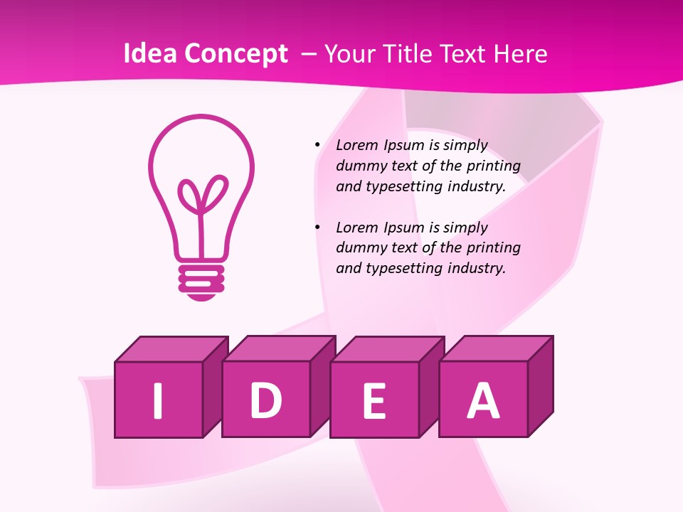 Symbol Shadow Pink PowerPoint Template