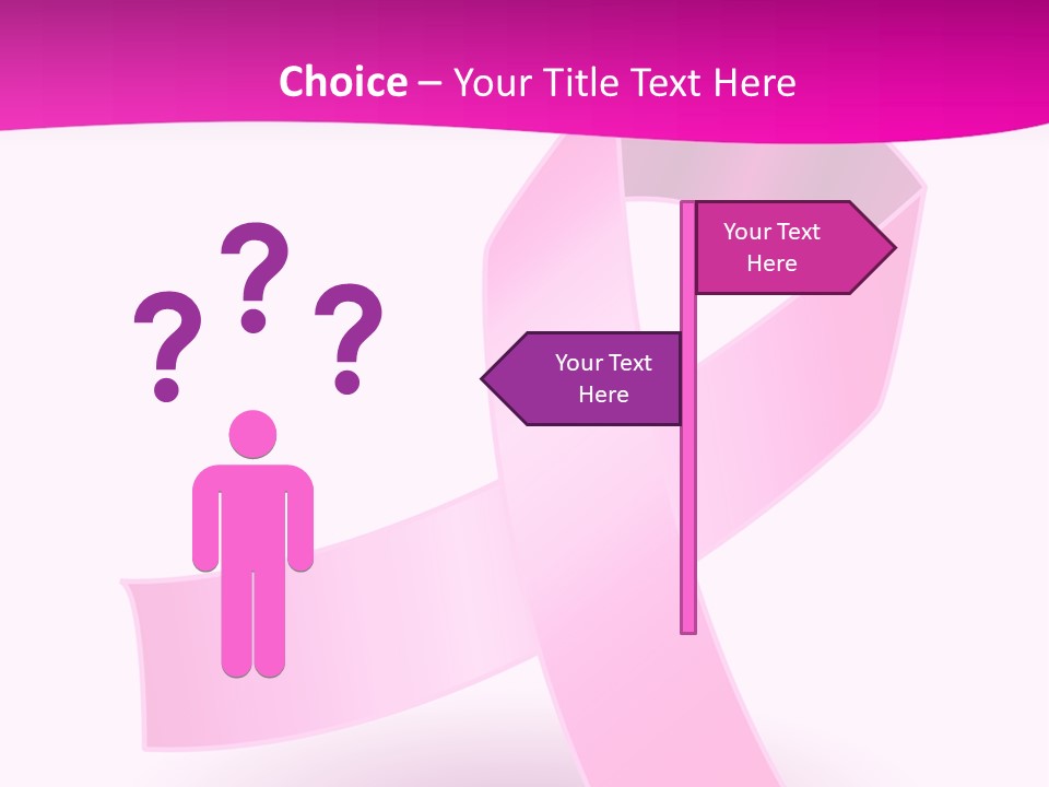 Symbol Shadow Pink PowerPoint Template