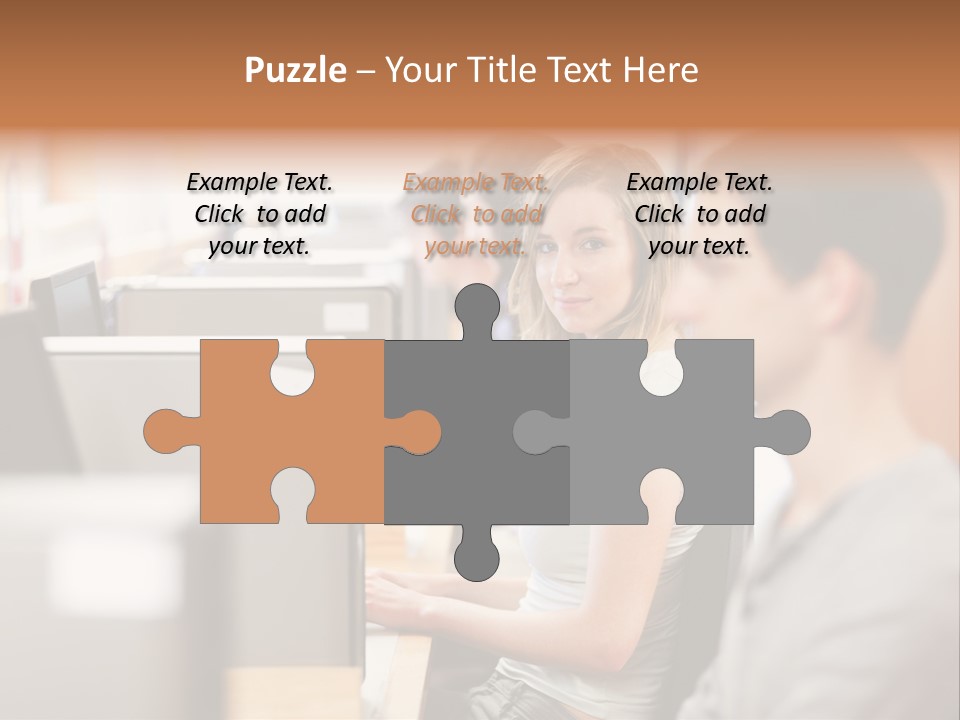 College Caucasian Appearance Happy PowerPoint Template