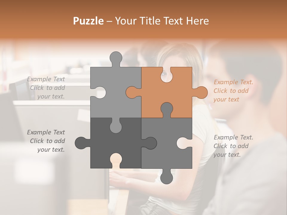 College Caucasian Appearance Happy PowerPoint Template