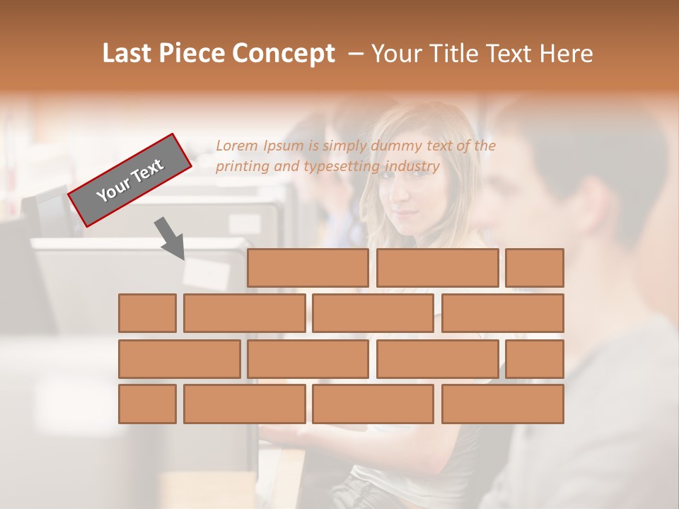 College Caucasian Appearance Happy PowerPoint Template