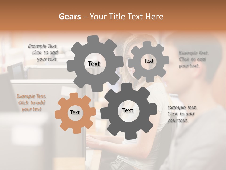 College Caucasian Appearance Happy PowerPoint Template