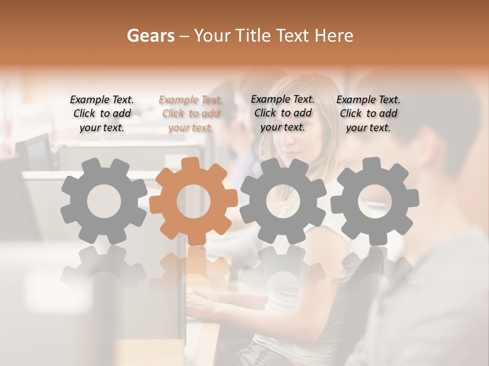 College Caucasian Appearance Happy PowerPoint Template