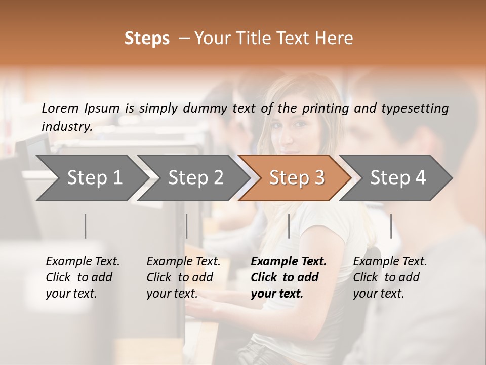 College Caucasian Appearance Happy PowerPoint Template