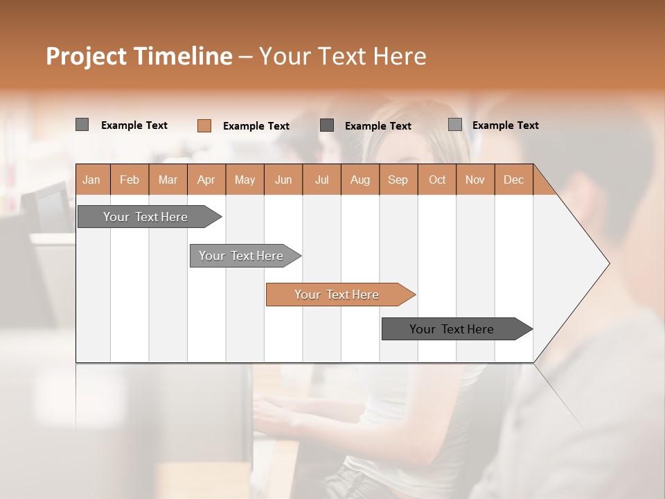 College Caucasian Appearance Happy PowerPoint Template