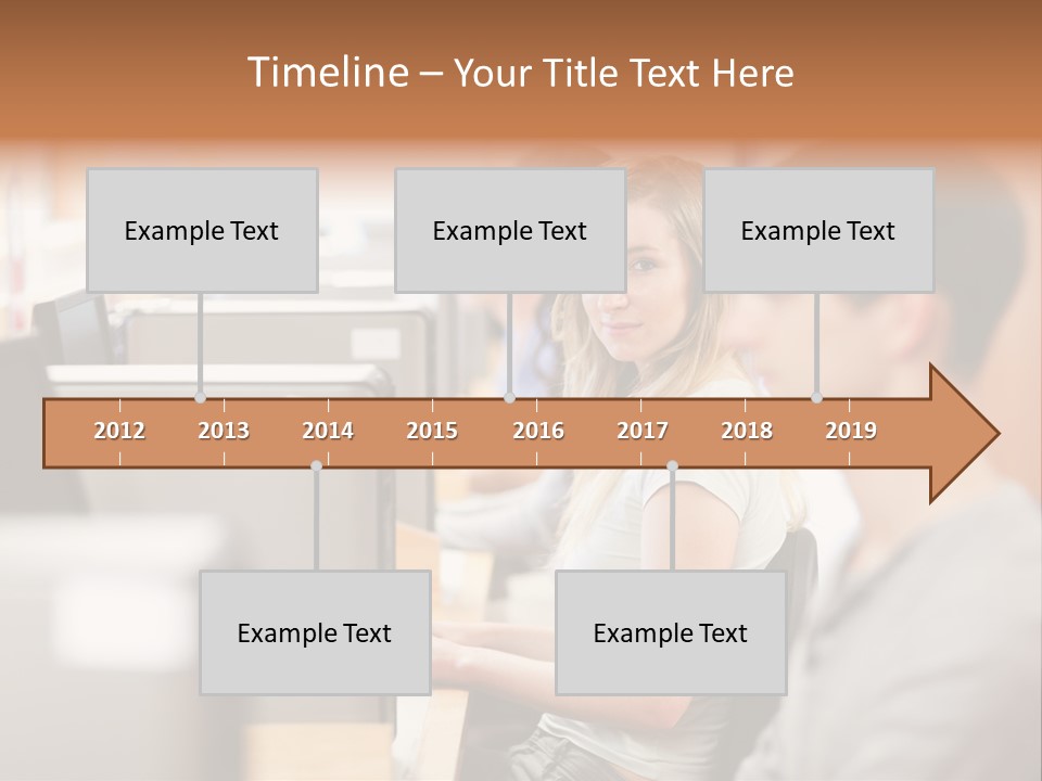 College Caucasian Appearance Happy PowerPoint Template