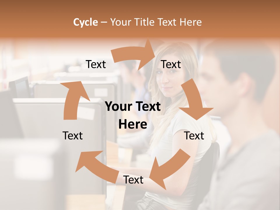 College Caucasian Appearance Happy PowerPoint Template