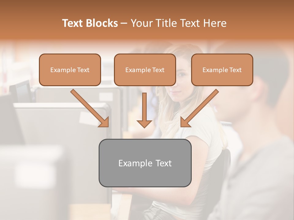 College Caucasian Appearance Happy PowerPoint Template
