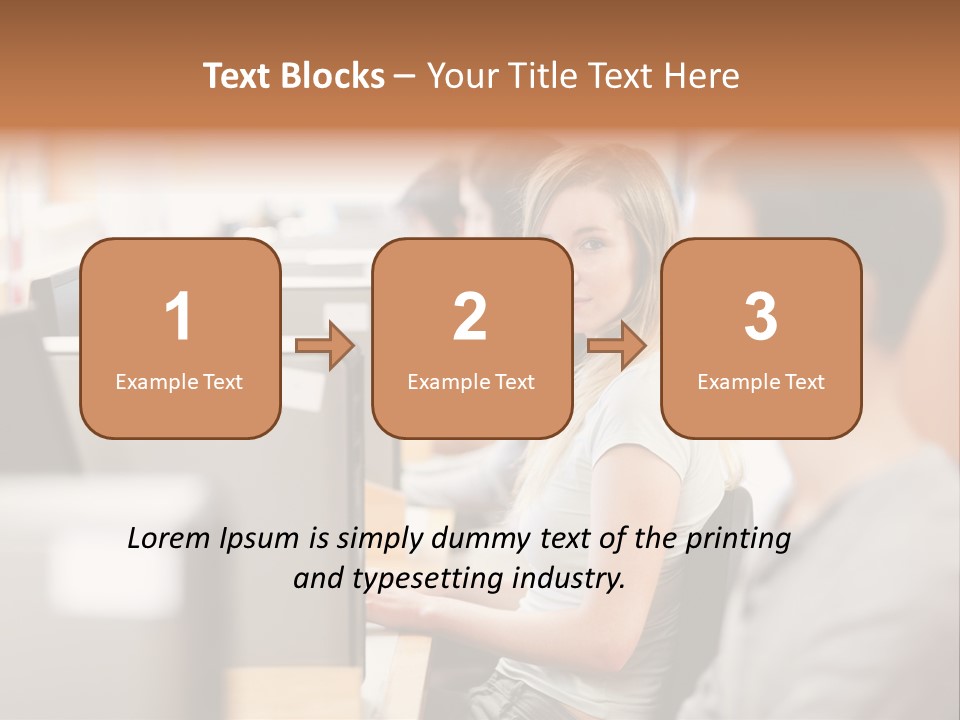 College Caucasian Appearance Happy PowerPoint Template