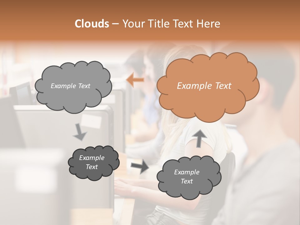 College Caucasian Appearance Happy PowerPoint Template