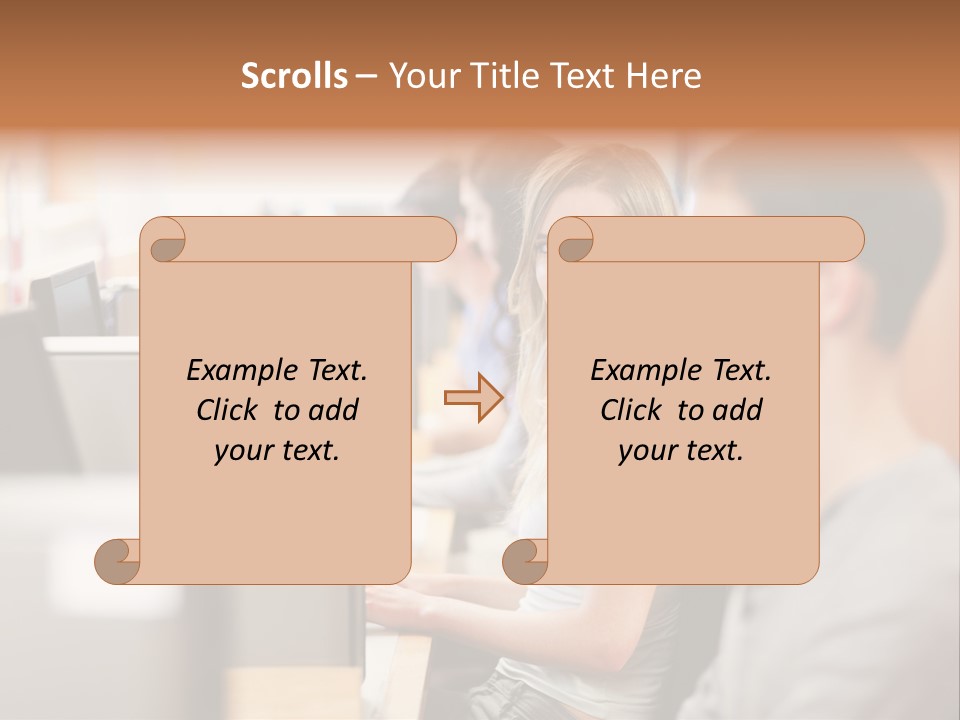 College Caucasian Appearance Happy PowerPoint Template