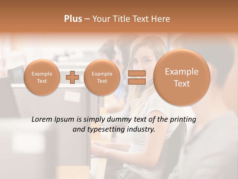 College Caucasian Appearance Happy PowerPoint Template