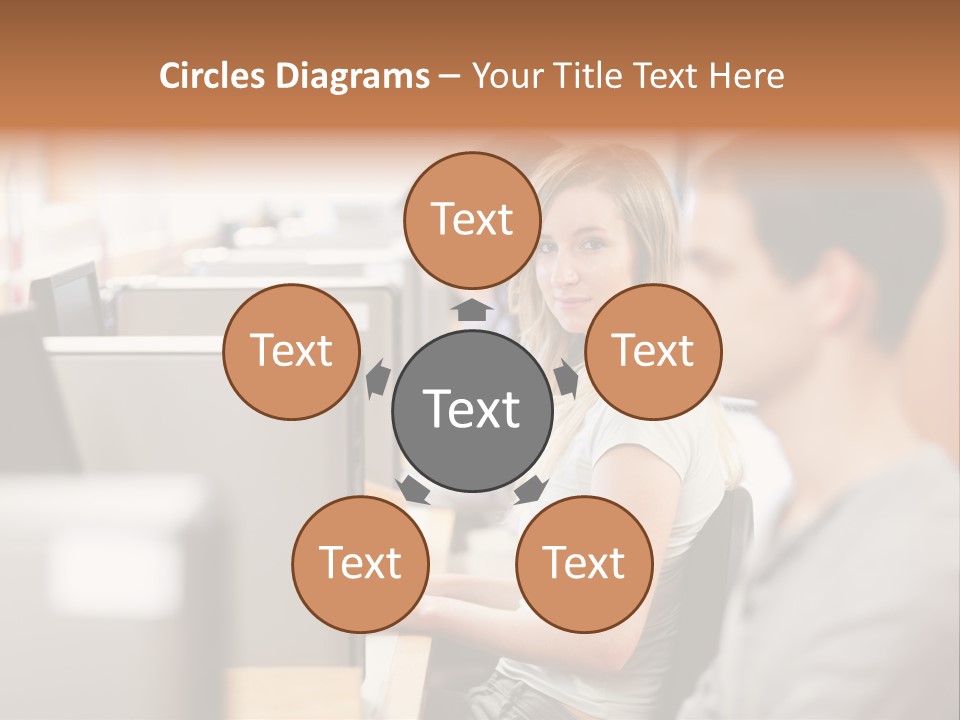 College Caucasian Appearance Happy PowerPoint Template