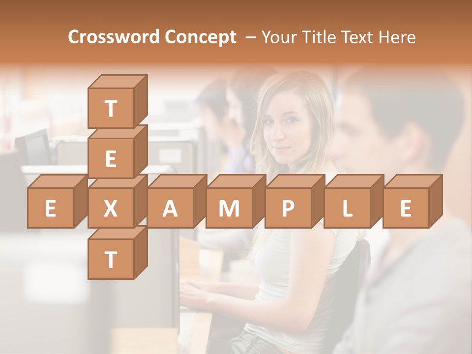 College Caucasian Appearance Happy PowerPoint Template