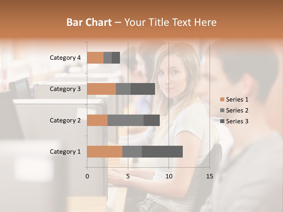 College Caucasian Appearance Happy PowerPoint Template