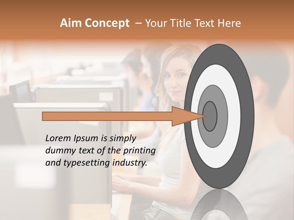 College Caucasian Appearance Happy PowerPoint Template