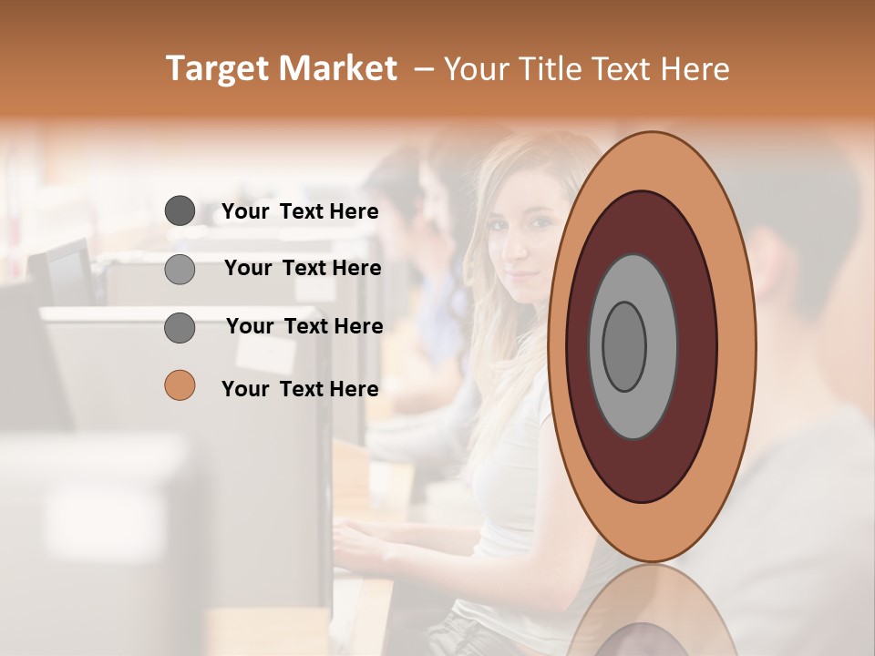 College Caucasian Appearance Happy PowerPoint Template