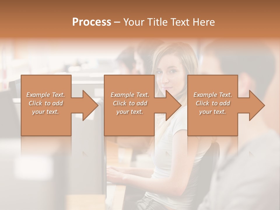 College Caucasian Appearance Happy PowerPoint Template