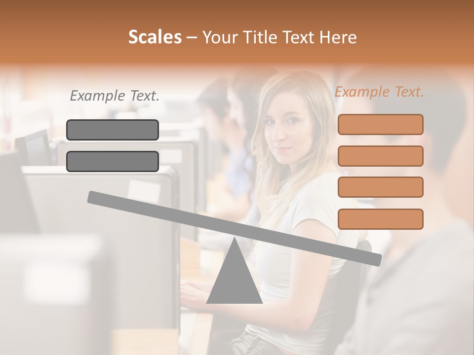 College Caucasian Appearance Happy PowerPoint Template