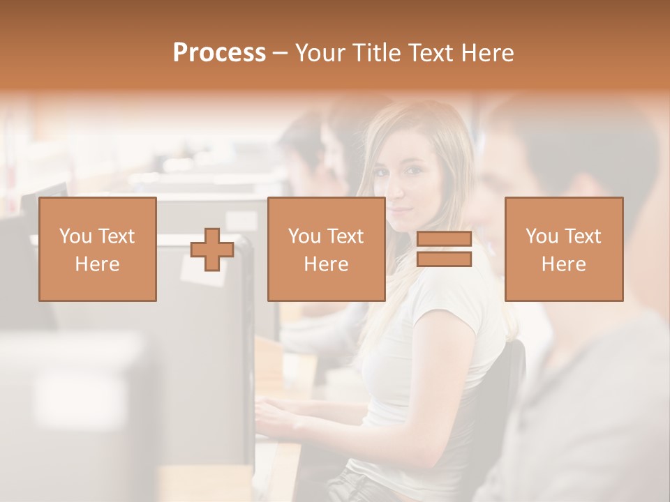 College Caucasian Appearance Happy PowerPoint Template