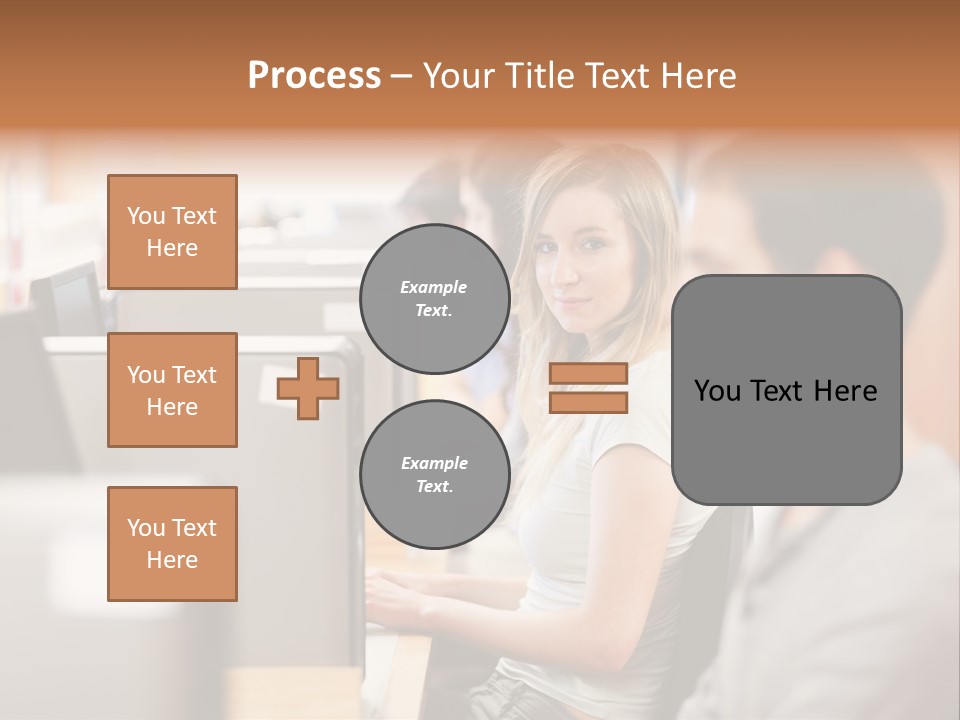 College Caucasian Appearance Happy PowerPoint Template