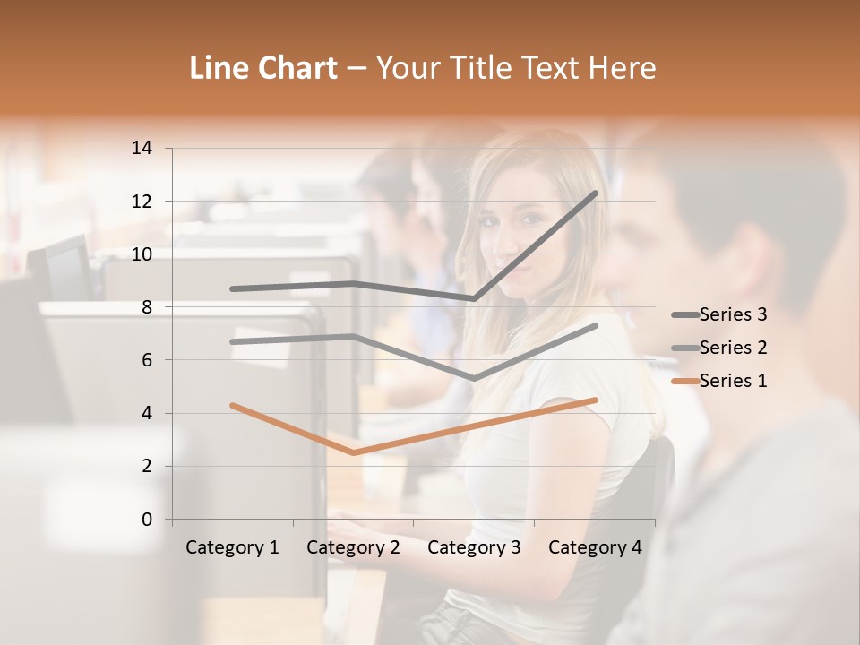 College Caucasian Appearance Happy PowerPoint Template