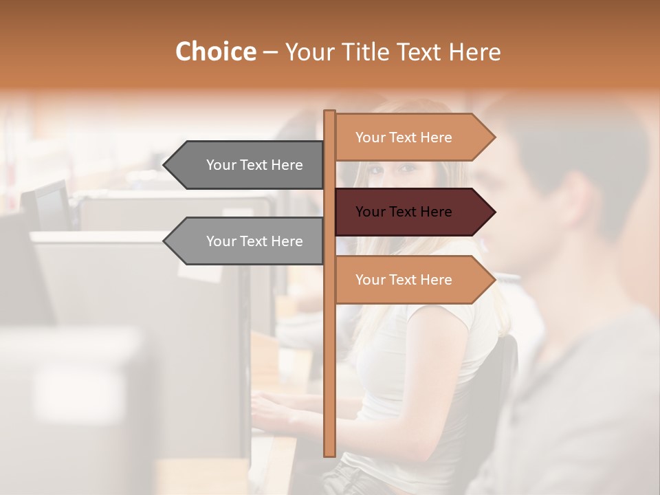 College Caucasian Appearance Happy PowerPoint Template