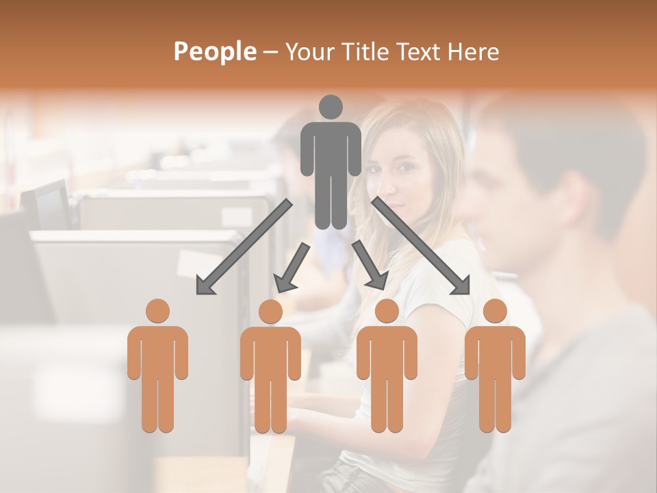 College Caucasian Appearance Happy PowerPoint Template