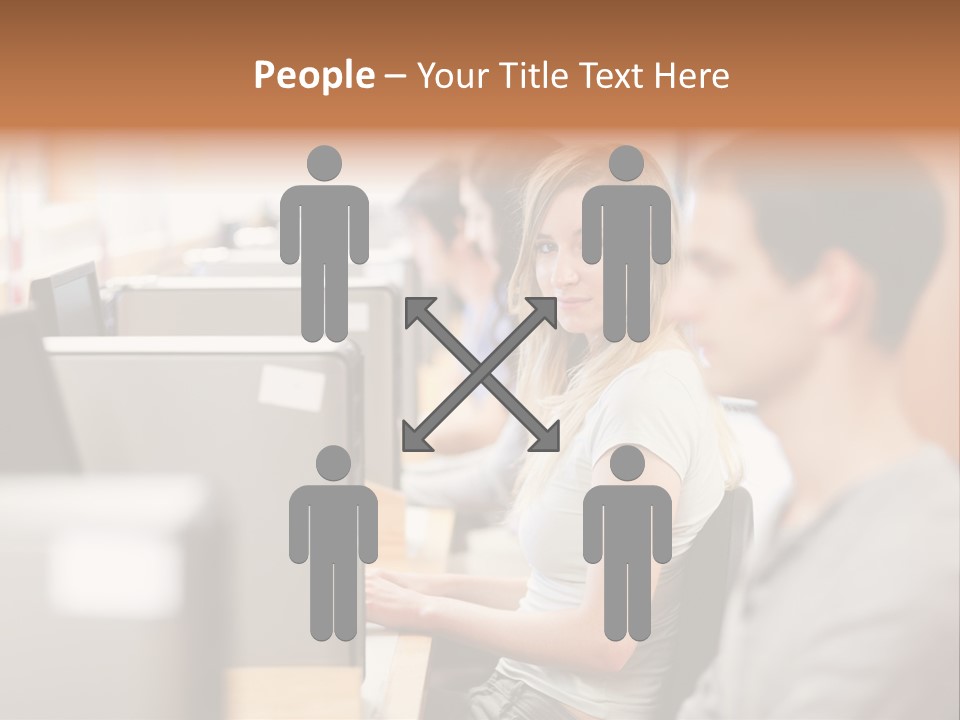 College Caucasian Appearance Happy PowerPoint Template