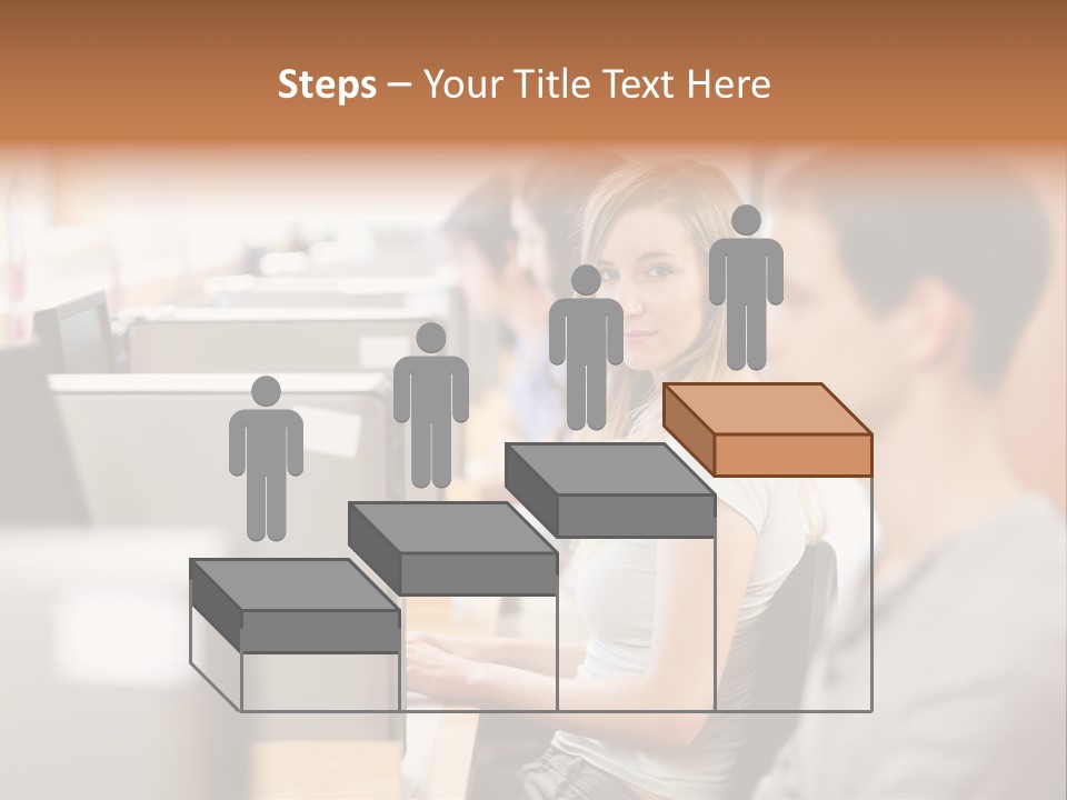 College Caucasian Appearance Happy PowerPoint Template