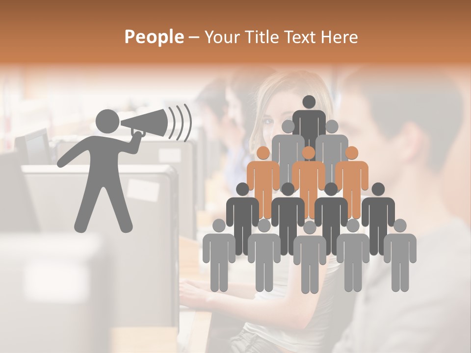 College Caucasian Appearance Happy PowerPoint Template