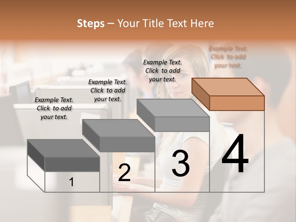College Caucasian Appearance Happy PowerPoint Template