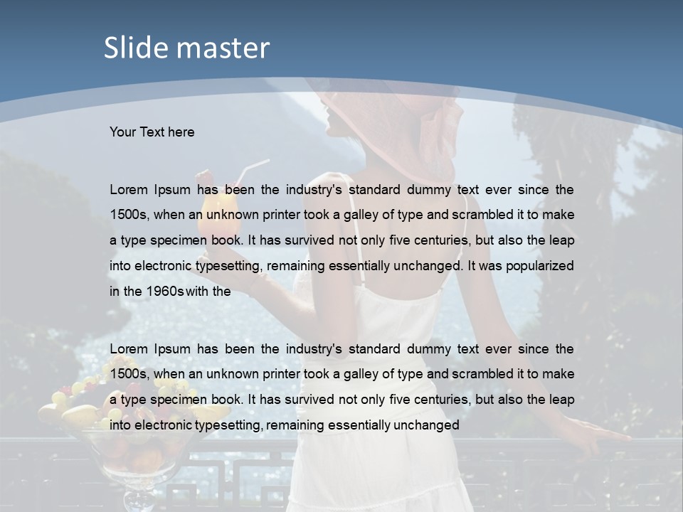 Young Cute Dress PowerPoint Template