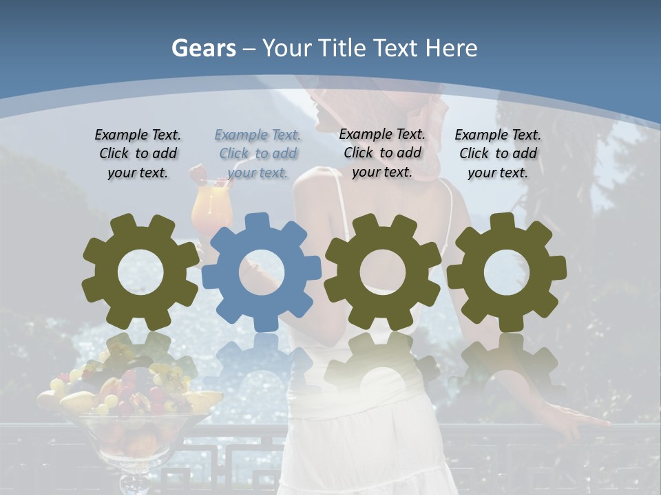 Young Cute Dress PowerPoint Template