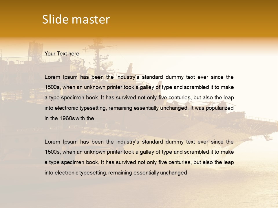 Uss Aircraft Military Ship PowerPoint Template