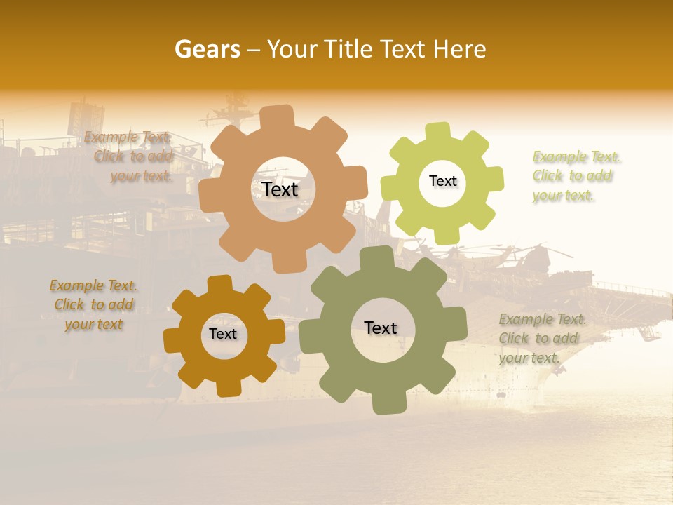 Uss Aircraft Military Ship PowerPoint Template