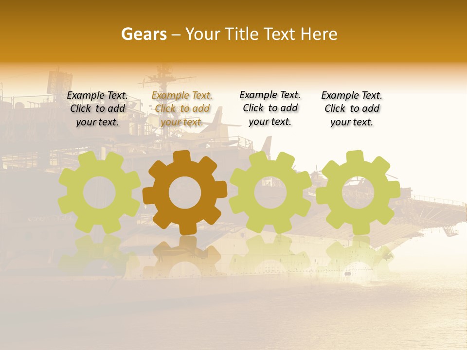 Uss Aircraft Military Ship PowerPoint Template