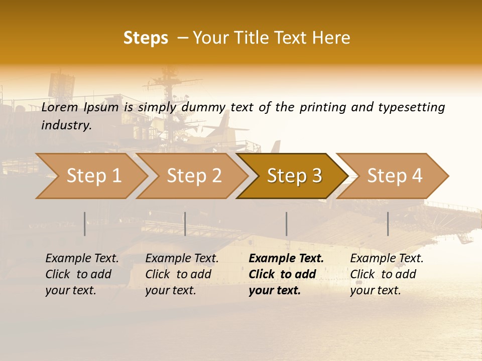 Uss Aircraft Military Ship PowerPoint Template