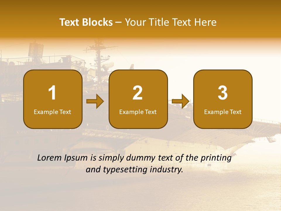 Uss Aircraft Military Ship PowerPoint Template